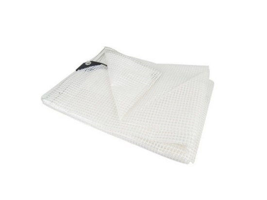 Tarpaulin leno 100g reinforced, transparent