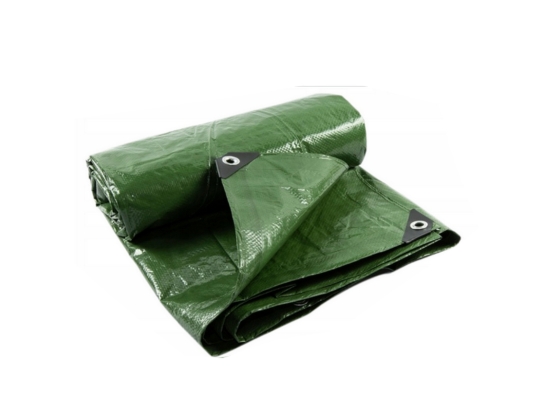 Tarpaulin 110g/m2 strong, green/silver, various sizes