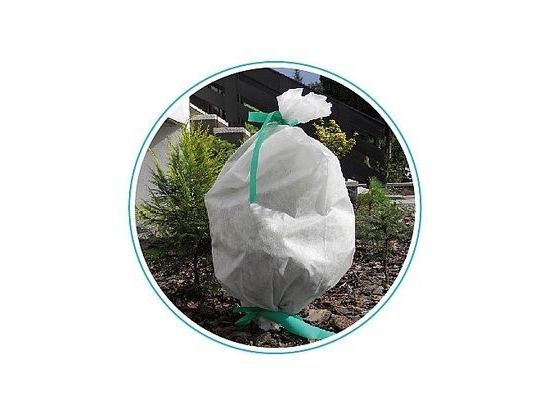 Winter protective hood white tied 80x120cm - set of 2