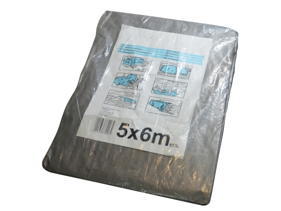 Tarpaulin 110g/m2 strong, green/silver, various sizes