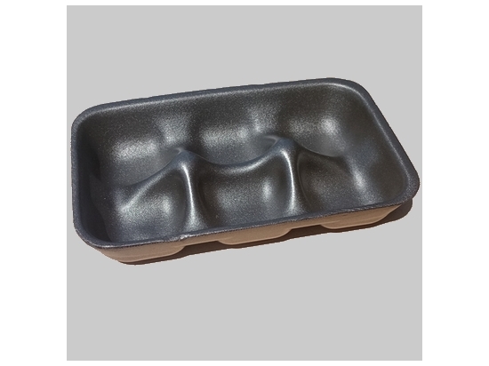Deep plastic tray for 6 apples and tomatoes