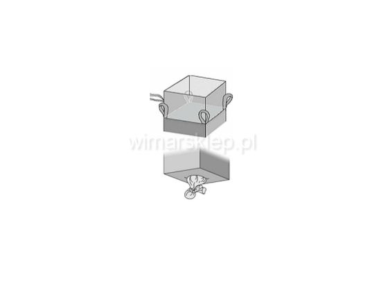 Big Bag 90x90x90cm with apron, 500kg