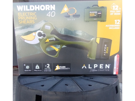 ALPEN WILDHORN 40 - Swiss electric pruner with FELCO blade, cutting up to 40mm