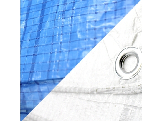 Tarpaulin 55g/m2 universal, white/blue various sizes