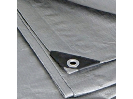 TARPAULIN PE Silver-Black Mega Thick, 260g/m2