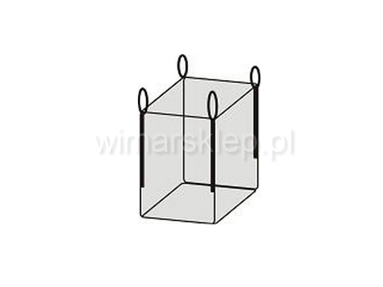 Bigbag 90x90x120 cm closed bottom, open top, 1000 kg
