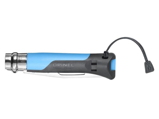 Opinel Outdoor Knife Blue 08 with whistle and saw