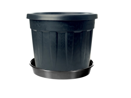 set of 5x 4.5L pot for growing + 18cm saucers
