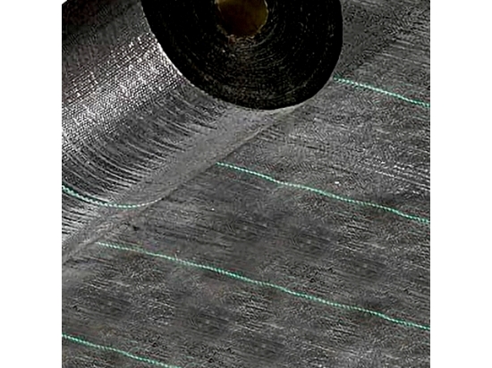 agrotextile 1.1x100m black, green stripes, 70g
