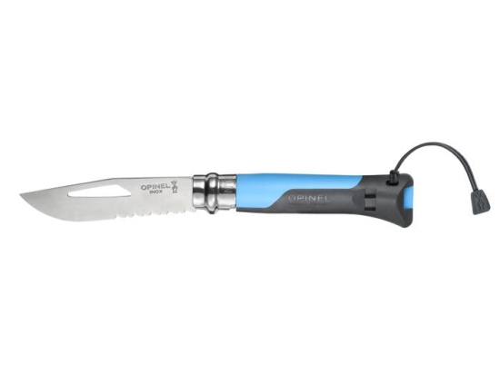 Opinel Outdoor Knife Blue 08 with whistle and saw