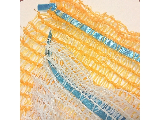 raschel bag with drawstring 30x50cm white or yellow 2000pcs