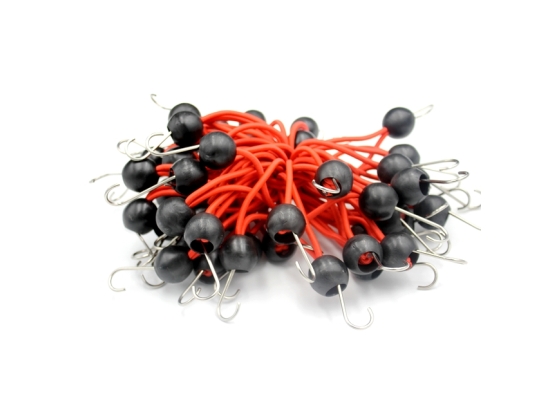 Tarpaulin fastening rubber bands with ball and hook,