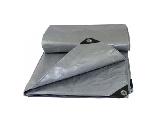 Tarpaulin 110g/m2 strong, green/silver, various sizes