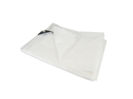 Tarpaulin leno 100g reinforced, transparent 4x6m