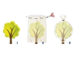 Winter protective hood white tied 80x120cm - set of 2