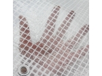 Tarpaulin leno 100g reinforced, transparent 4x6m