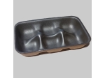 Deep plastic tray for 6 apples and tomatoes