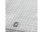 Tarpaulin leno 100g reinforced, transparent 6x12m