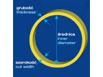 Rubber band, diameter 8cm, width 6mm