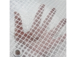 Tarpaulin leno 100g reinforced, transparent