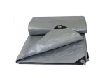 Tarpaulin 110g/m2 strong, green/silver, various sizes