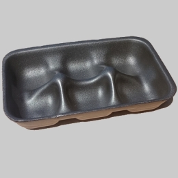 Deep plastic tray for 6 apples and tomatoes