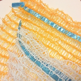 raschel bag with drawstring 30x50cm white or yellow 2000pcs