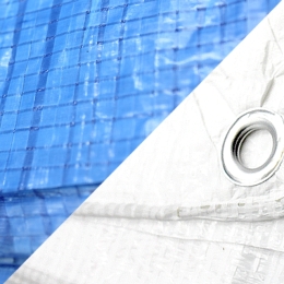 Tarpaulin 55g/m2 universal, white/blue various sizes