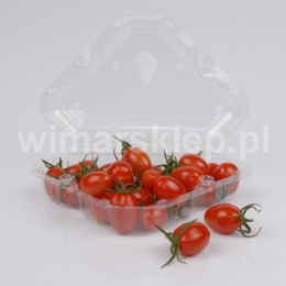 Triangular container with lid 250g, for fruits and vegetables - clamshell PET - 600 pieces