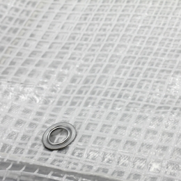 Tarpaulin leno 100g reinforced, transparent 8x12m