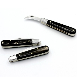 Due Buoi 244C Grafting Knife, Buffalo Horn