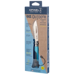Opinel Outdoor Knife Blue 08 with whistle and saw