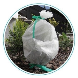 Winter protective hood white tied 60x80cm - set of 3