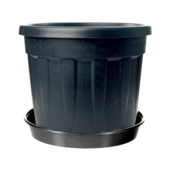 set of 5x 4.5L pot for growing + 18cm saucers