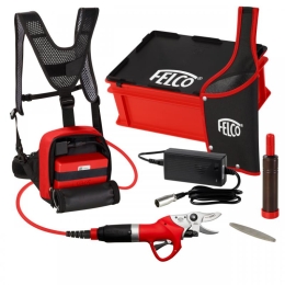 Felco 802 light and fast electric pruner with backpack